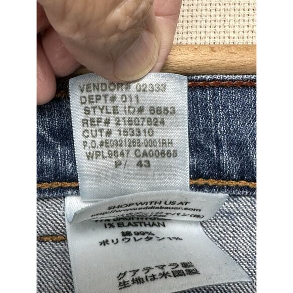 Eddie Bauer Women’s Jeans Sz 14R Stretch Natural Fit Straight Leg Preppy Classic - Picture 9 of 16